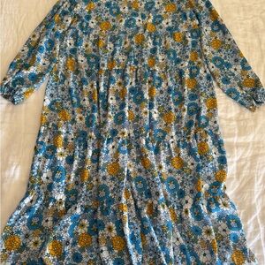 Dakota Blue Floral Long Sleeve Dress